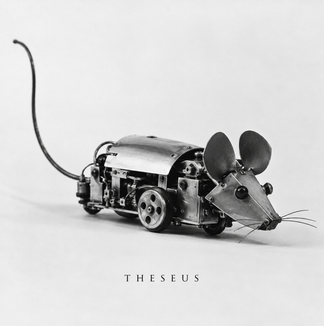 Archival photograph of Theseus, Claude Shannon's electromechanical maze-solving mouse from 1952